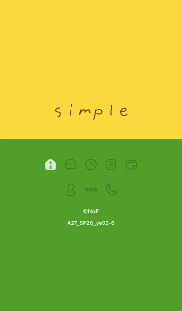 [LINE着せ替え] A27.26_イエロー2-6の画像1