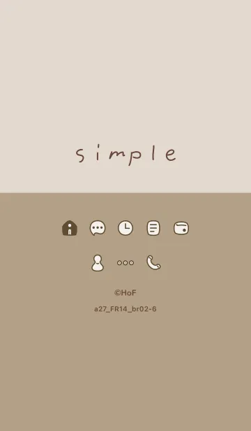 [LINE着せ替え] a27.14_ベージュ4 ブラウン2-6の画像1