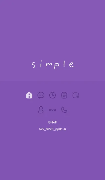 [LINE着せ替え] 527.25_パープル1-6の画像1