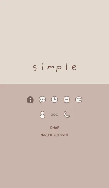 [LINE着せ替え] N27.13_ベージュ2 ブラウン2-6の画像1