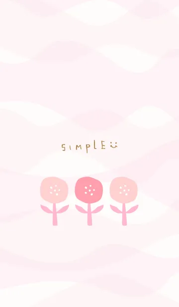 [LINE着せ替え] 3つのピンク色の花 4の画像1