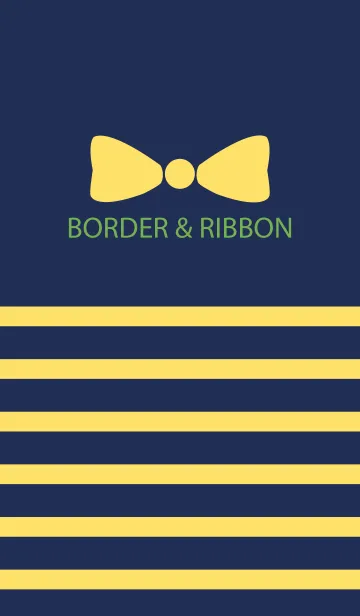 [LINE着せ替え] BORDER & RIBBON -Yellow Ribbon 1-の画像1