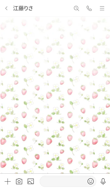 [LINE着せ替え] ストロベリー/白09.v2の画像3