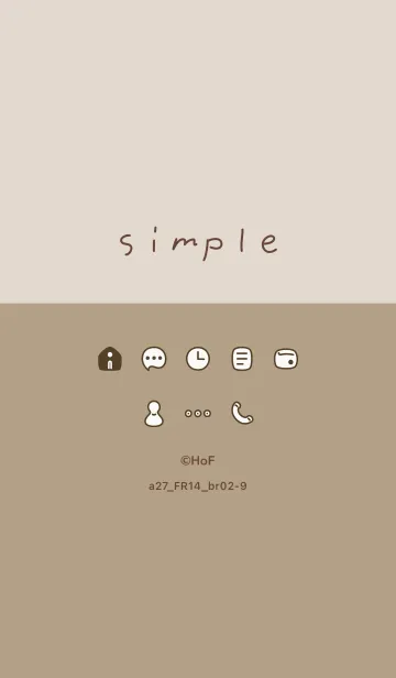 [LINE着せ替え] a27.14_ベージュ4 ブラウン2-9の画像1