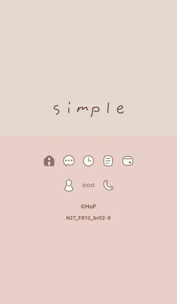 [LINE着せ替え] N27.13_ベージュ ブラウン2-9の画像1