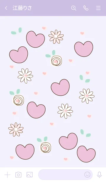 [LINE着せ替え] Pastel purple heart 3の画像3