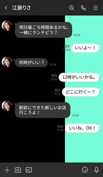 [LINE着せ替え] The シンプル 2カラー No.1-B24の画像4