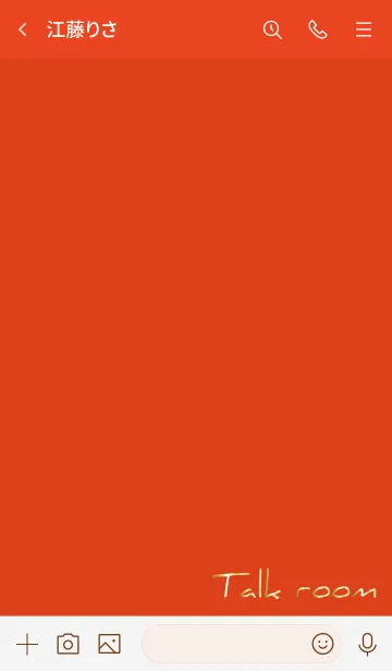 [LINE着せ替え] 赤 : ゴールドサイン文字と四葉の画像3