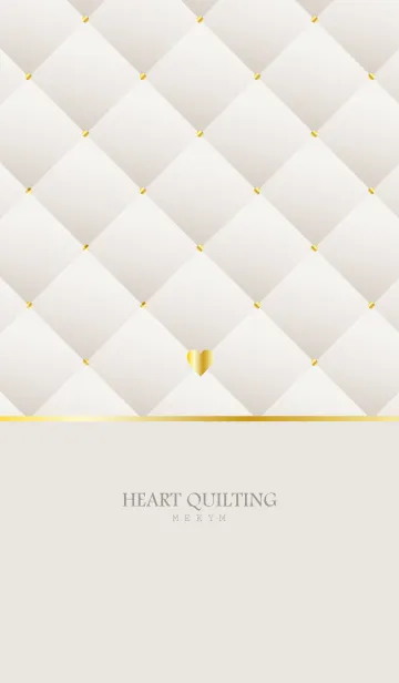 [LINE着せ替え] HEART QUILTING -PINK BEIGE- 16の画像1