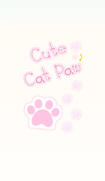 [LINE着せ替え] Cute Cat Paw 2.1！ (Beige Ver.4)の画像1