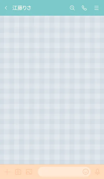 [LINE着せ替え] ギンガムチェック ブルー3の画像3