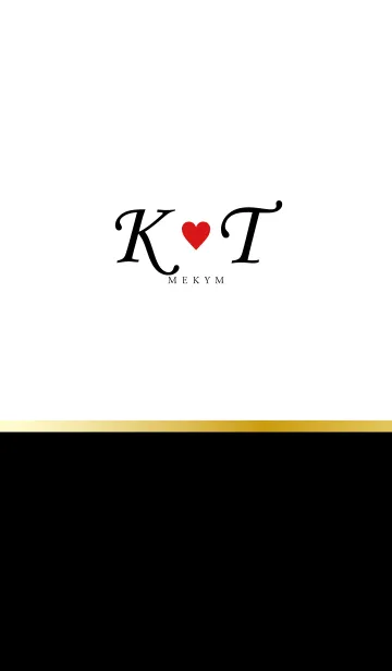 Love Initial K&T イニシャル 3のLINE着せ替え