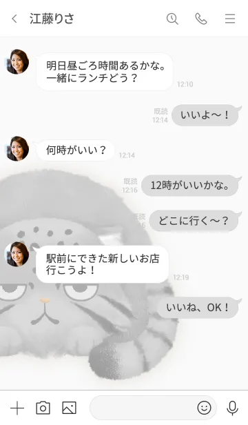 [LINE着せ替え] マヌルネコ着せ替え ◆グレー◆の画像4