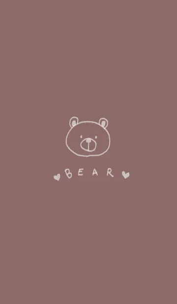 [LINE着せ替え] ゆるい手書きのクマの画像1