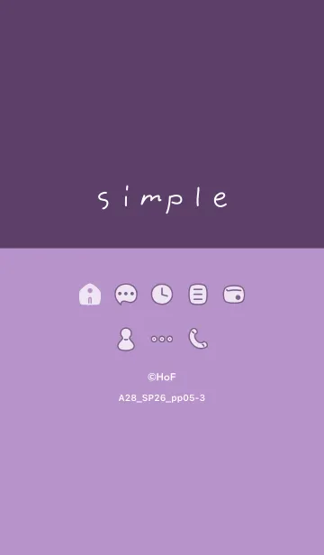 [LINE着せ替え] A28.26_パープル5-3の画像1