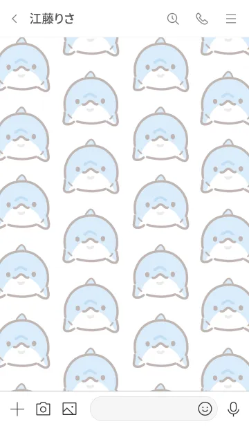 [LINE着せ替え] きゅいきゅいイルカ3の画像3