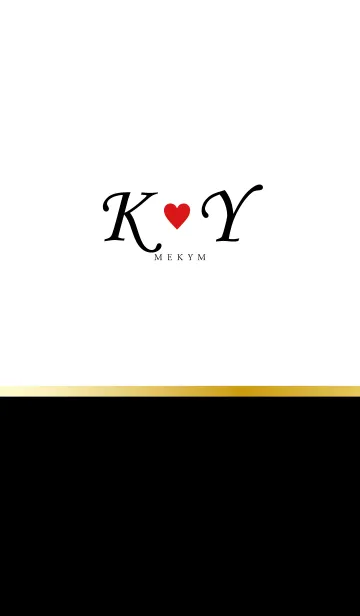 Love Initial K&Y イニシャル 3のLINE着せ替え