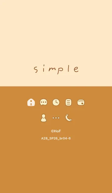 [LINE着せ替え] A28.26_ブラウン4-6の画像1