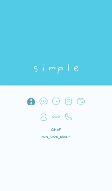 [LINE着せ替え] N28.24_ブルー3-6の画像1