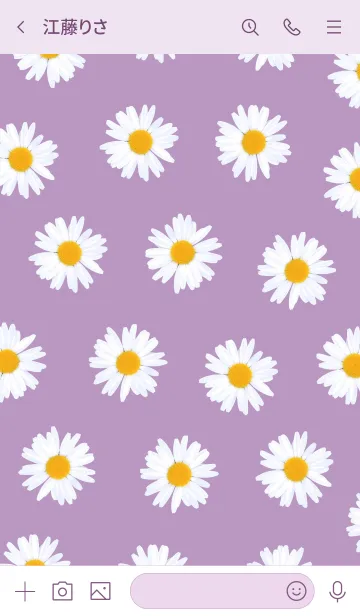 [LINE着せ替え] Daisy_POP Purpleの画像3