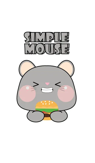 [LINE着せ替え] Simple So Pretty Grey Mouse Theme (JP)の画像1