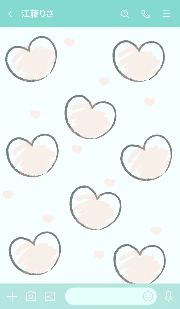 [LINE着せ替え] Sweet mini heart new version 72の画像3