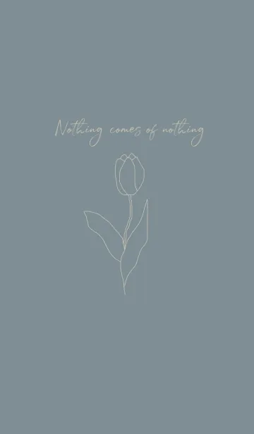 [LINE着せ替え] flower -vintage blue-の画像1