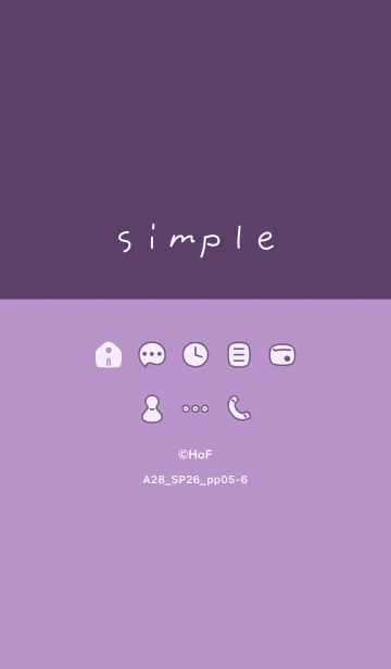 [LINE着せ替え] A28.26_パープル5-6の画像1