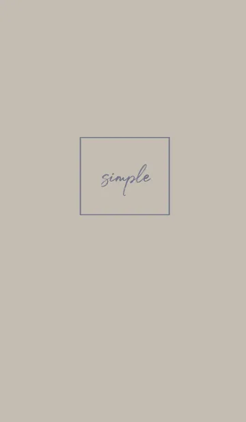 [LINE着せ替え] simple cursive -navy greige-の画像1