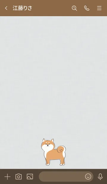 [LINE着せ替え] ～SIBA♥柴犬・グレー～の画像3