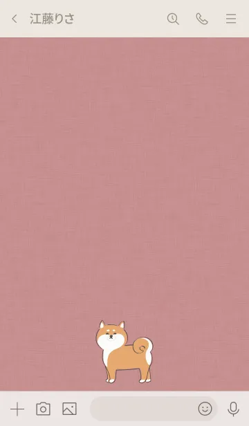 [LINE着せ替え] ～SIBA♥柴犬・ピンク～の画像3