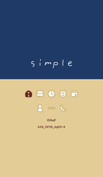 [LINE着せ替え] A28.26_ベージュ5-9の画像1