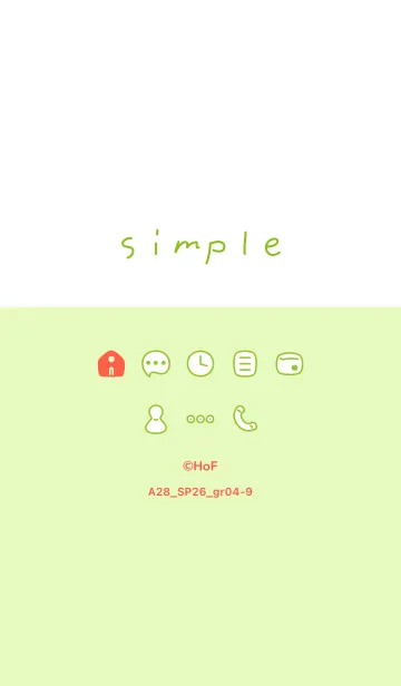 [LINE着せ替え] A28.26_グリーン4-9の画像1