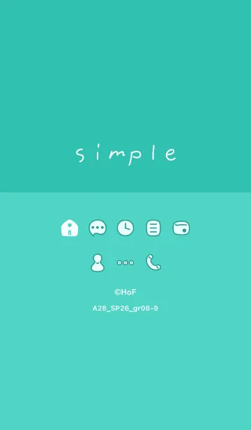 [LINE着せ替え] A28.26_グリーン8-9の画像1