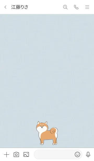 [LINE着せ替え] ～SIBA♥柴犬・ブルー2～の画像3