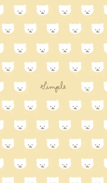 [LINE着せ替え] くまちゃん たくさん イエロー5の画像1