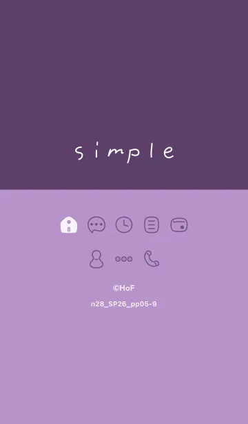 [LINE着せ替え] n28.26_パープル5-9の画像1