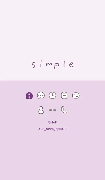 [LINE着せ替え] A28.26_パープル3-9の画像1