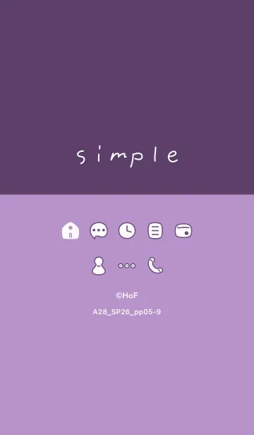 [LINE着せ替え] A28.26_パープル5-9の画像1
