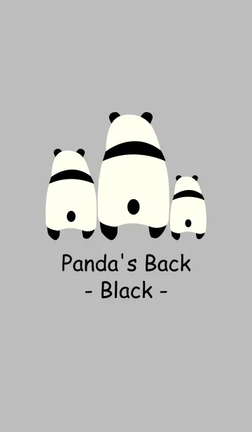 [LINE着せ替え] Panda's Back -Black-の画像1