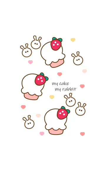 [LINE着せ替え] Little cake little bunny 2の画像1