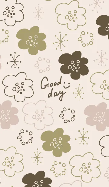 [LINE着せ替え] 手書きのお花くすみカラー6の画像1