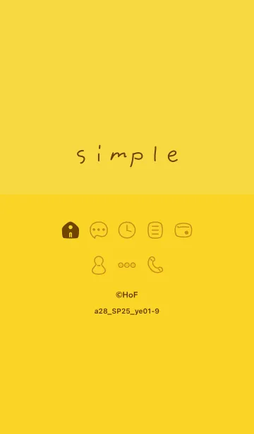 [LINE着せ替え] a28.25_イエロー1-9の画像1