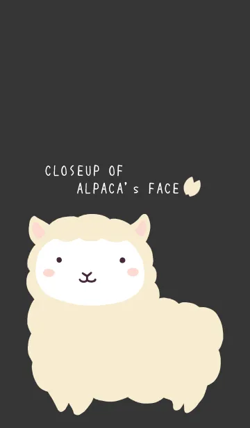 [LINE着せ替え] シンプルなアルパカの着せかえ/ブラックの画像1