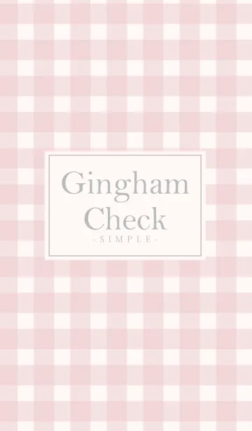 [LINE着せ替え] Gingham Check Natural Pink 24 -MEKYM-の画像1