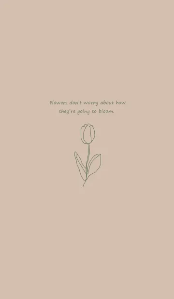 [LINE着せ替え] art tulip (vintage green)の画像1