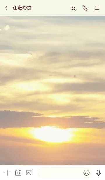 [LINE着せ替え] ☆夕暮れ時の海は雲空が鮮やかになります☆の画像3