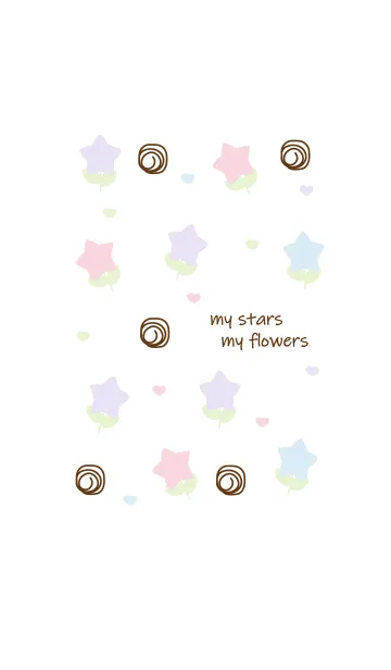 [LINE着せ替え] Cute star flowersの画像1