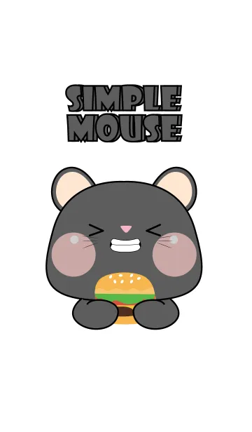 Simple So Pretty Black Mouse Theme (JP)の着せ替えメイン画像