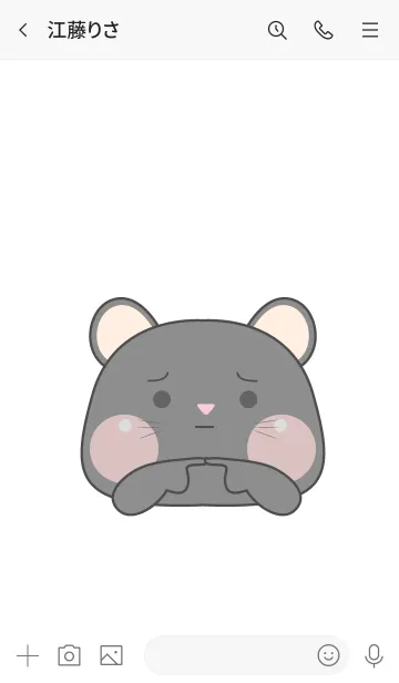 [LINE着せ替え] Simple So Pretty Black Mouse Theme (JP)の画像3